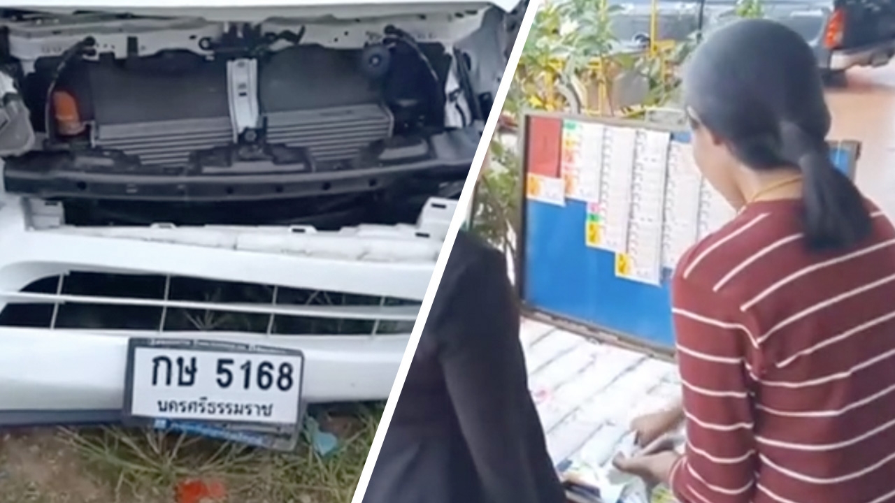 คอหวยเมืองคอนแห่ซื้อเลขรถสาวเซเว่นดับ 2 ศพ 168 -861 เกลี้ยงแผง