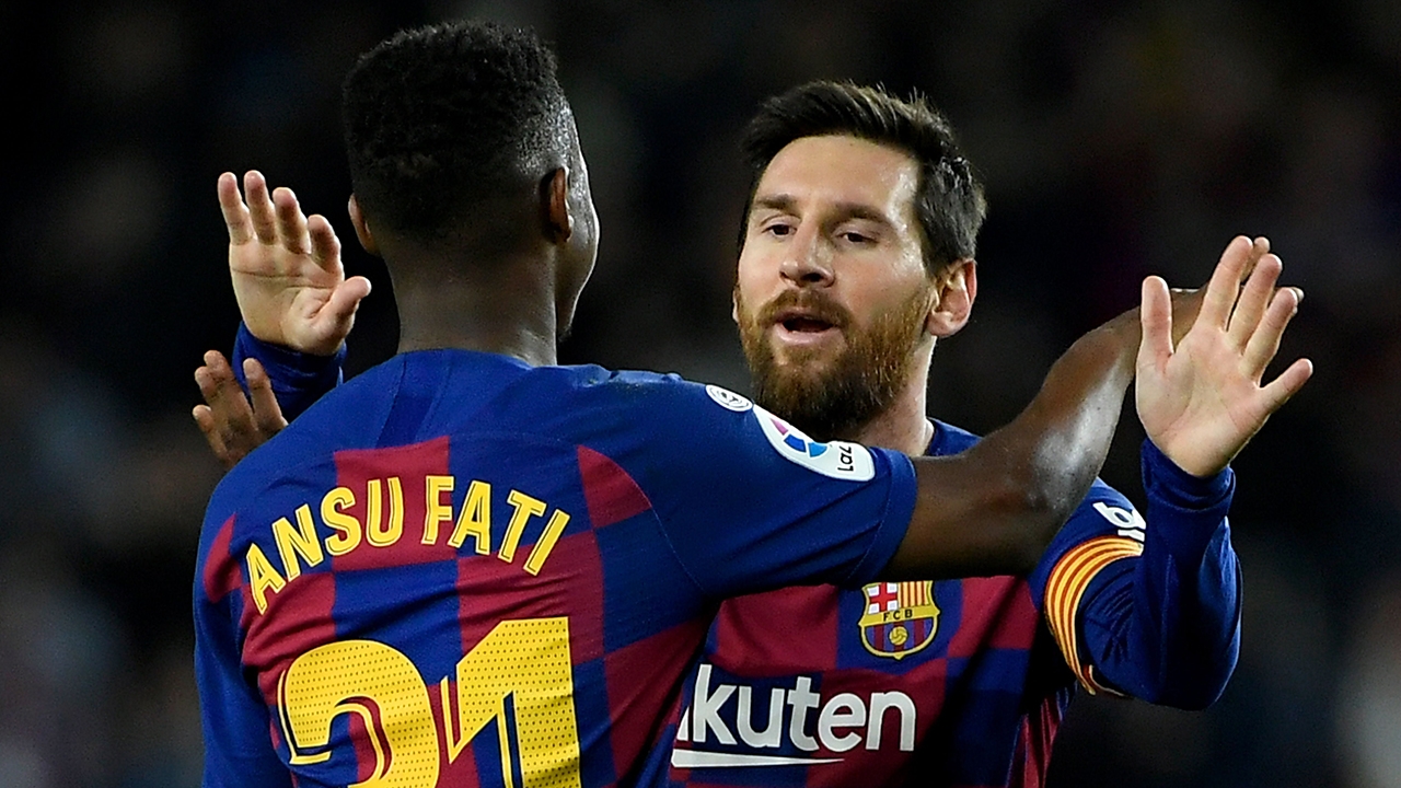 "เมสซี" แอสซิสต์สอง "ฟาติ" ขอเบิ้ล พาบาร์ซา อัด เลบันเต 2-1