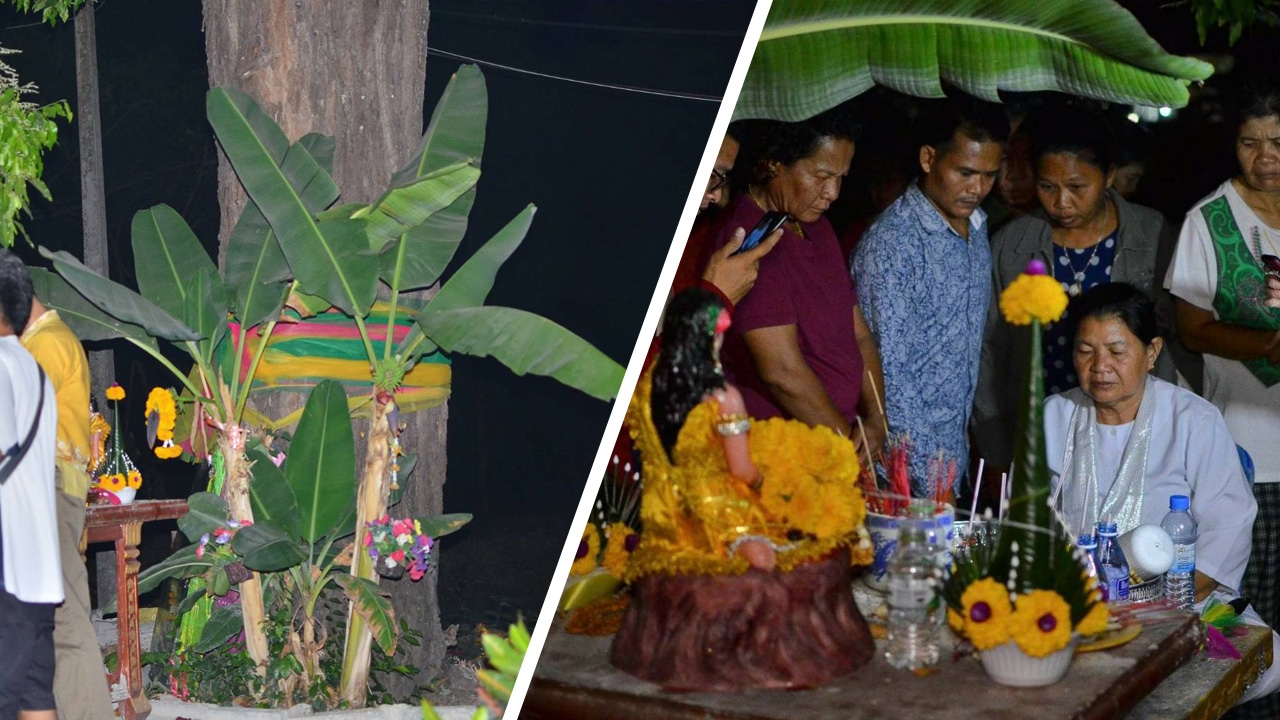 เลขเด็ดที่ปากพลี เชิญเจ้าแม่ตะเคียนทองลงประทับร่าง "ต้องทำพิธีตอนค่ำ"