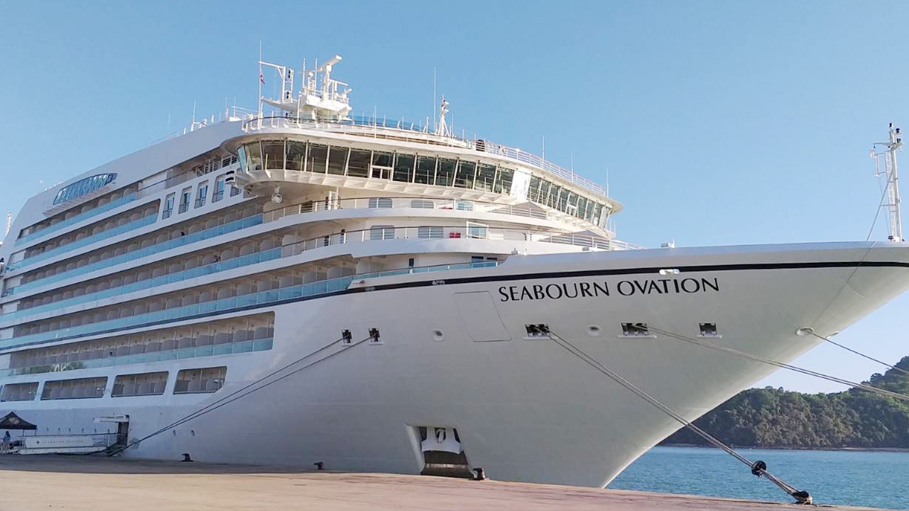 เรือสำราญเทียบท่าภูเก็ตแล้ว ทำแฮชแท็ก #seabournovation พุ่งอันดับ 1