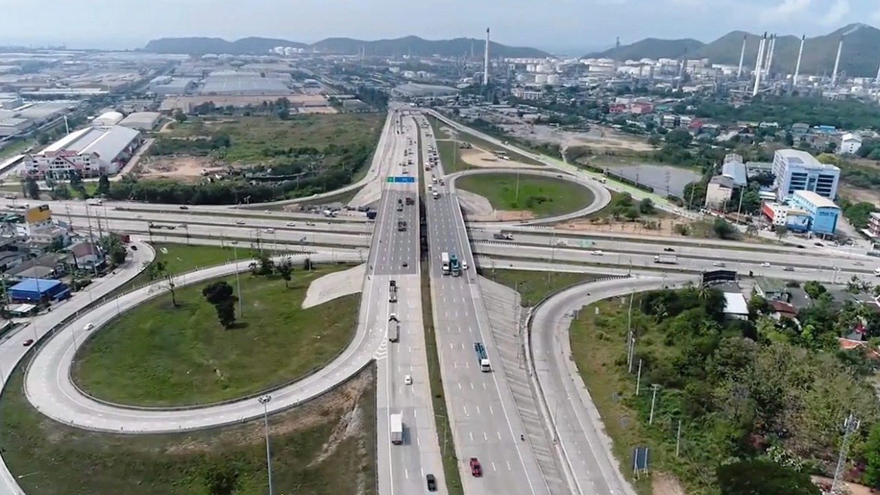  คืบหน้า 95% มอเตอร์เวย์พัทยา-มาบตาพุด ทดลองใช้ พ.ค.- ใช้จริงพร้อมเก็บเงิน ส.ค.63