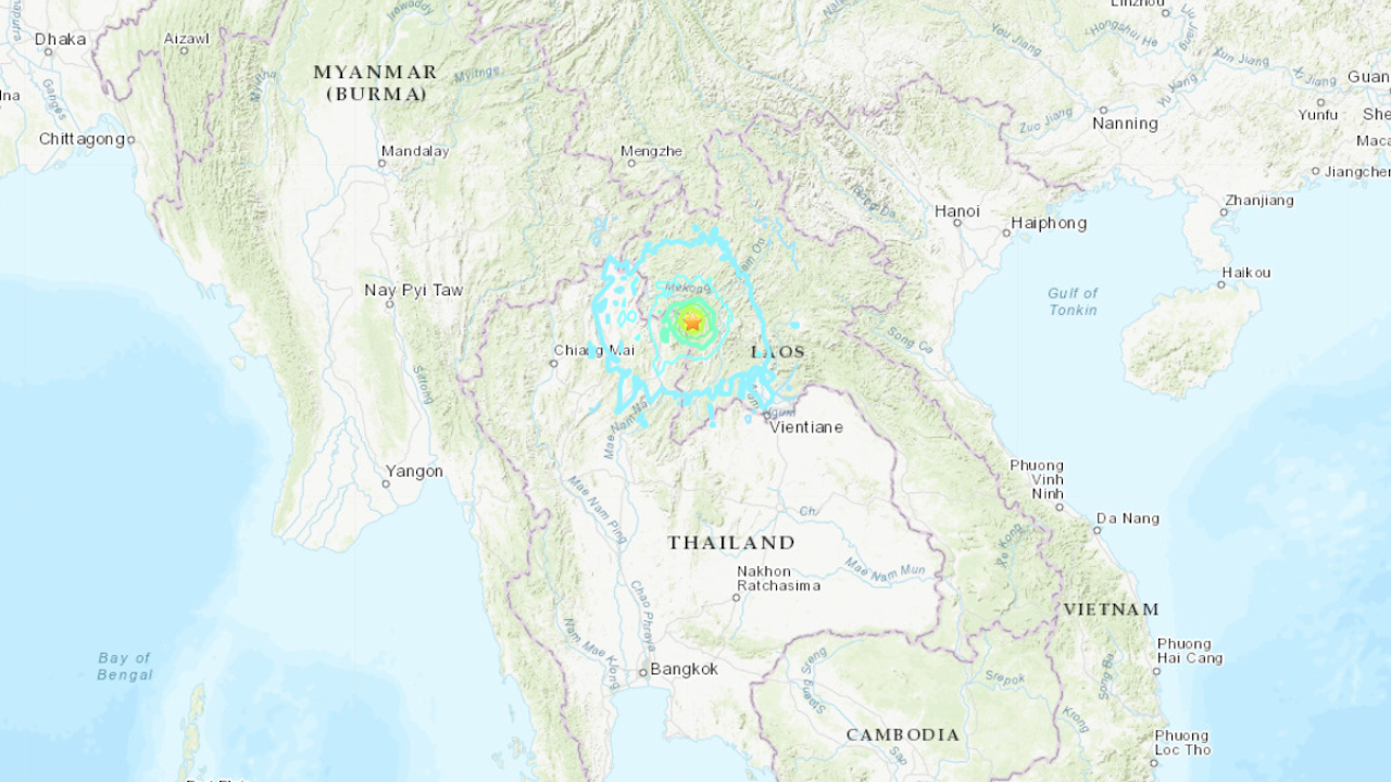 ระทึก แผ่นดินไหวครั้ง 3 ขนาด 6.1  ที่ลาว ใกล้ชายแดนไทย สั่นถึงกทม.