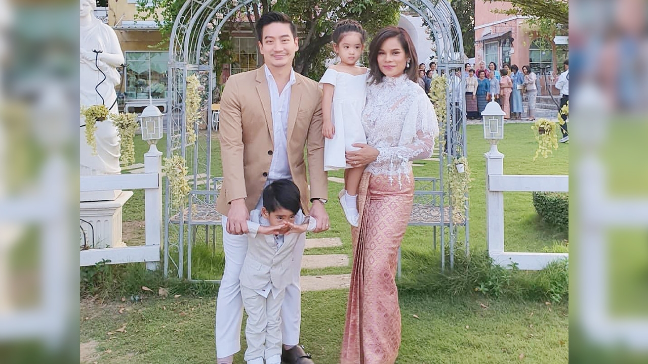ชมความอบอุ่น โอปอล์-หมอโอ๊ค พาลูกแฝดร่วมงานแต่ง โอเปก น้องชายสุดรัก (คลิป)