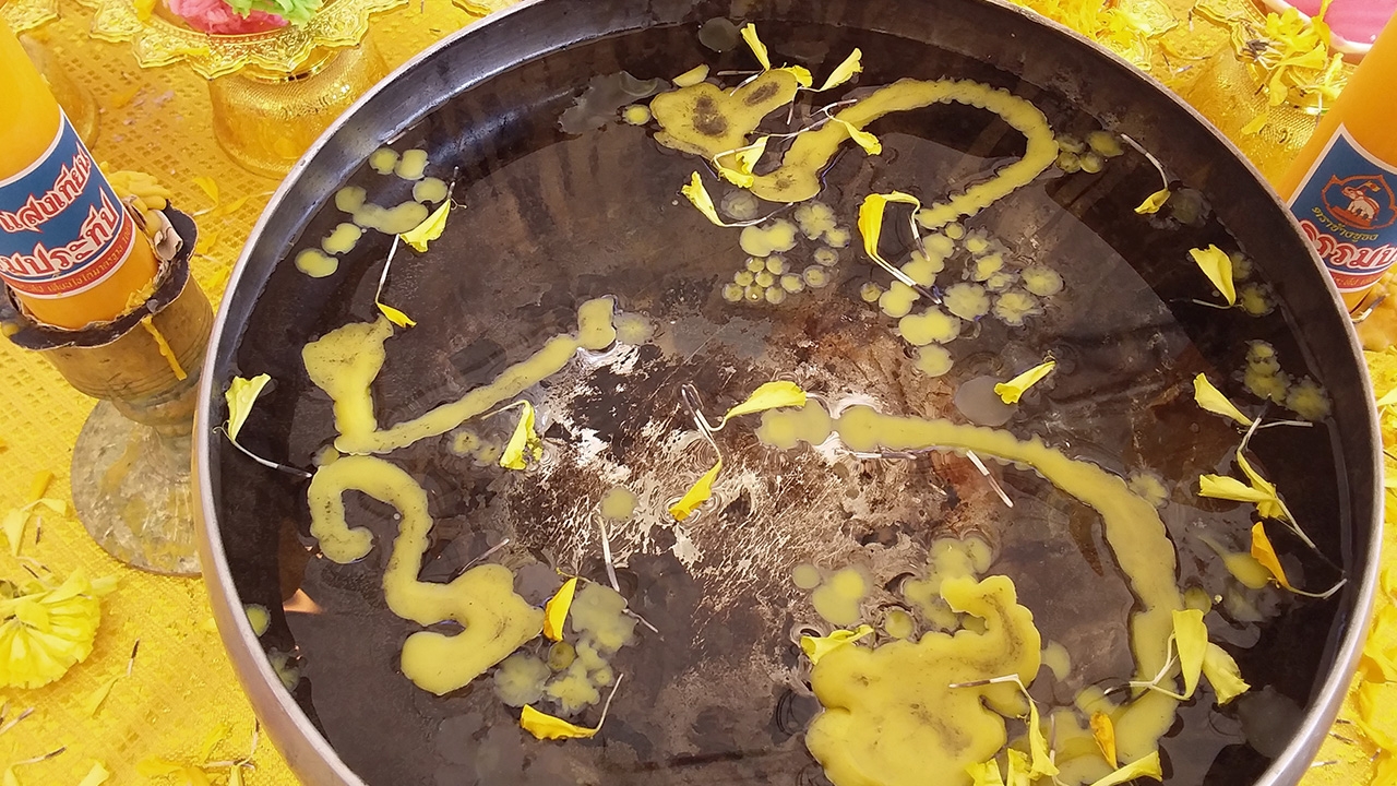 คอหวยอมยิ้ม "เลขเด็ด" ต้นไทรที่คำชะโนด ช่วยกันประเมินพบ 38 มาแรง