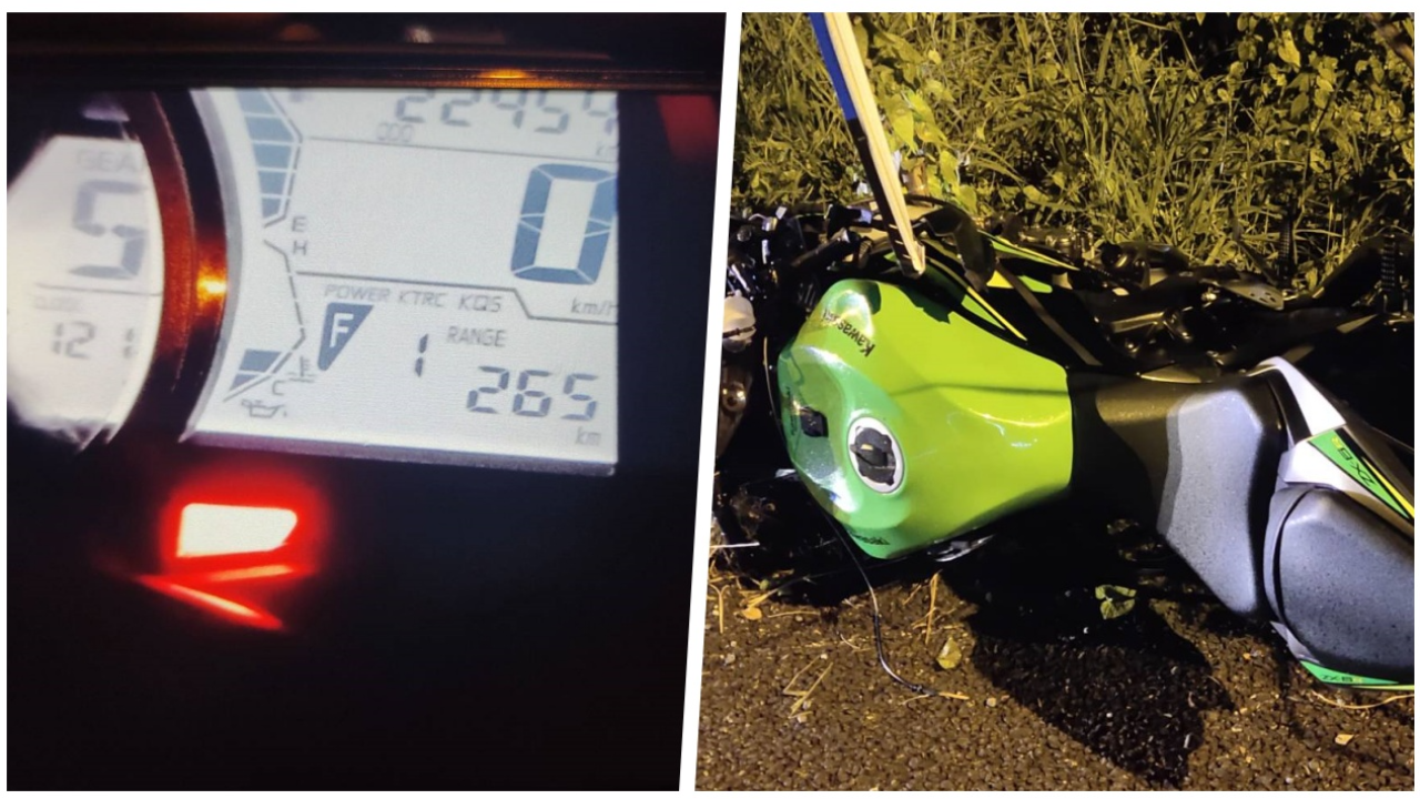 บิ๊กไบค์ซิ่งชน จยย. ไบเกอร์คอหักดับ สาวสองคู่กรณีเจ็บ 1 ที่ชลบุรี