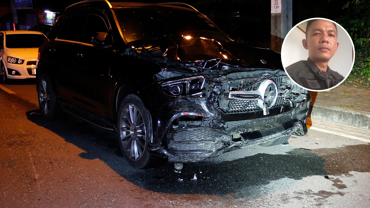 เสี่ยแพปลาขนอม เมาซิ่งเบนซ์ชน ร.ต.อ.สายสืบ และสาววัย 31 ตายคาถนน