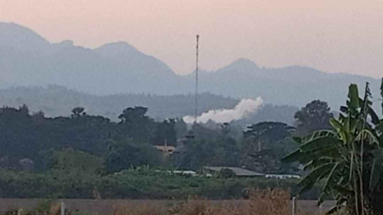 ชายแดนแม่สอดเดือดอีก ทหารเมียนมาถล่มเคเอ็นยูหนัก ระเบิดลงฝั่งไทย 1 ลูก