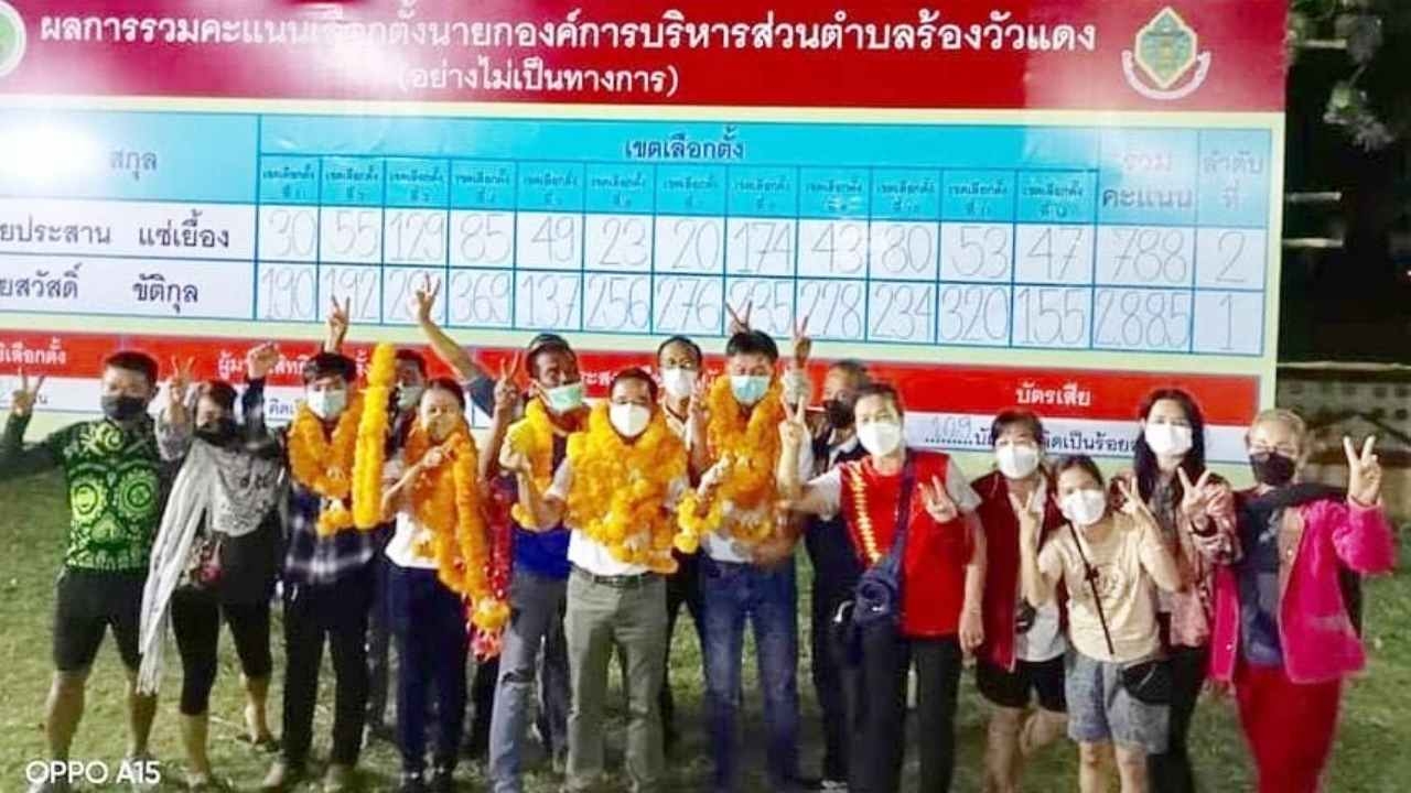 เลือกตั้งที่สันกำแพง นายก อบต.ร้องวัวแดง ชนะคู่แข่งขาดลอยตีตั๋วอยู่ยาว