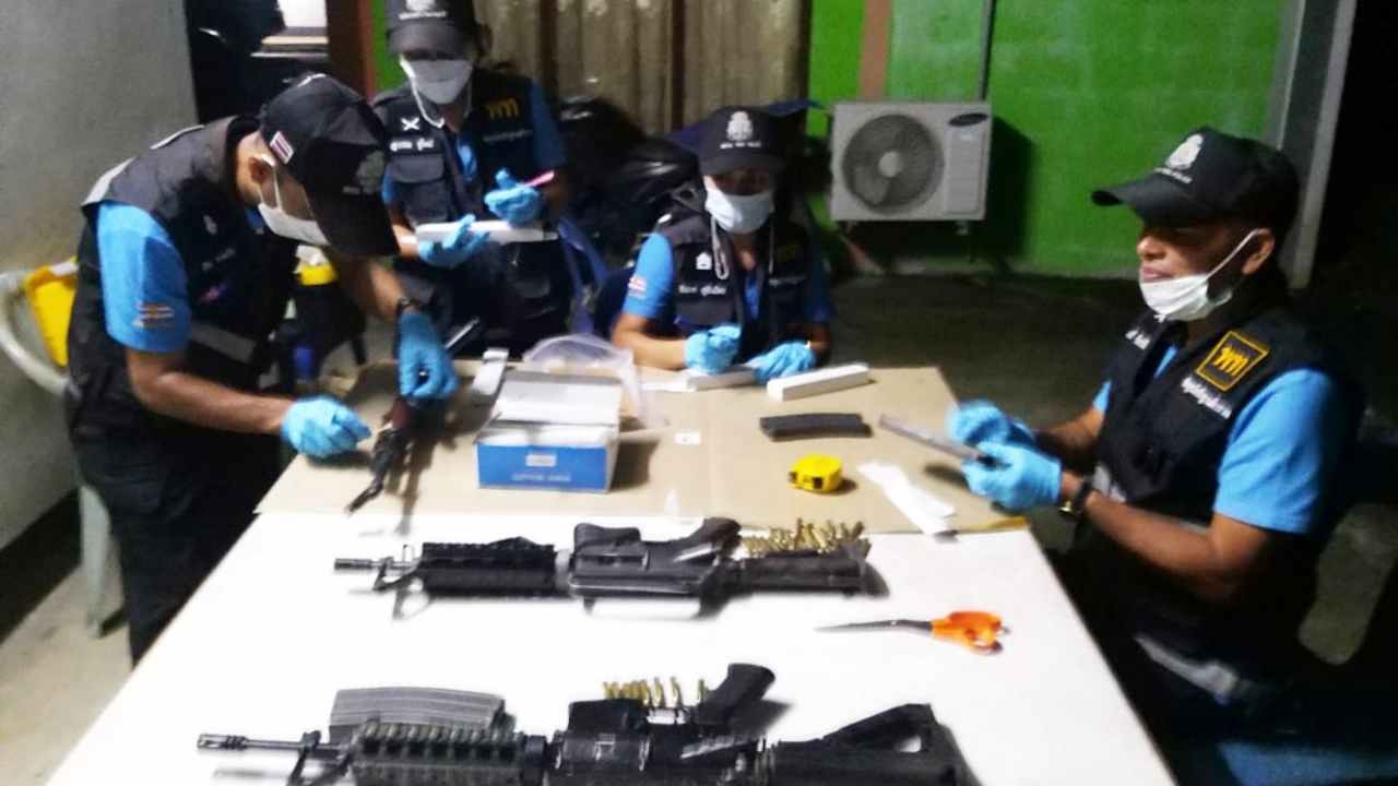 ตร.พัทลุงยึดอาวุธสงครามในสวนยางพารา คาดเตรียมใช้ก่อเหตุที่ อ.ป่าพะยอม