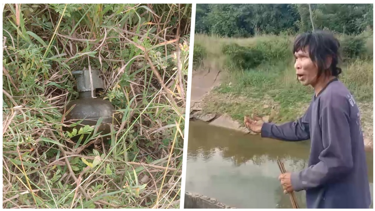 คนหาปลาเจอระเบิด เขียนรางๆ M67 ดูชัดๆไม่มีสลัก-ผวา โกยแน่บไม่คิดชีวิต