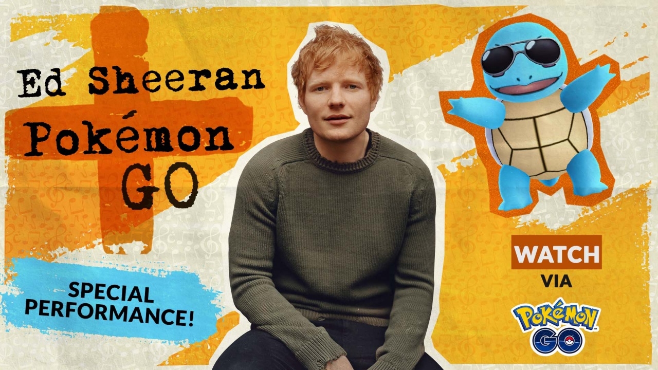 Ed Sheeran เตรียมจัดคอนเสิร์ตบนแอปพลิเคชัน Pokemon Go 