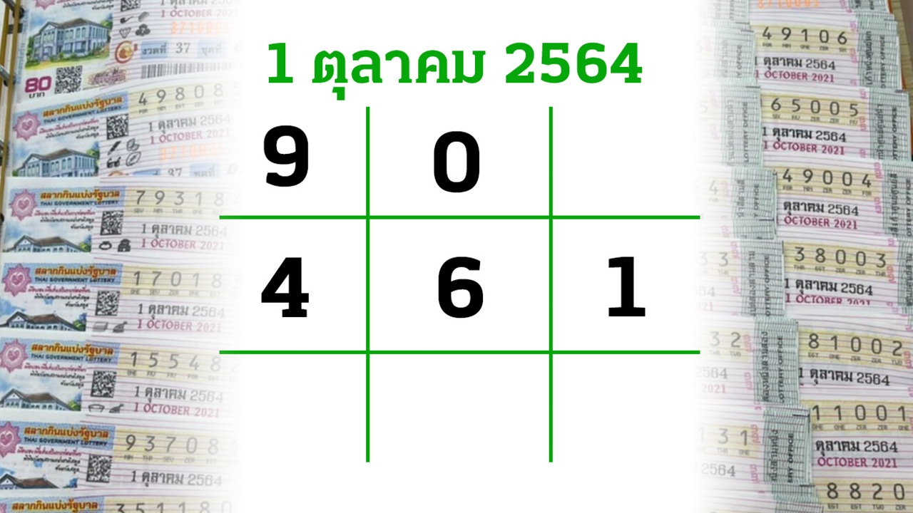 โค้งสุดท้ายหวย "เลขเด็ด" งวด 1/10/64 ลุ้นโชคได้ที่ไทยรัฐทีวี-ไทยรัฐออนไลน์