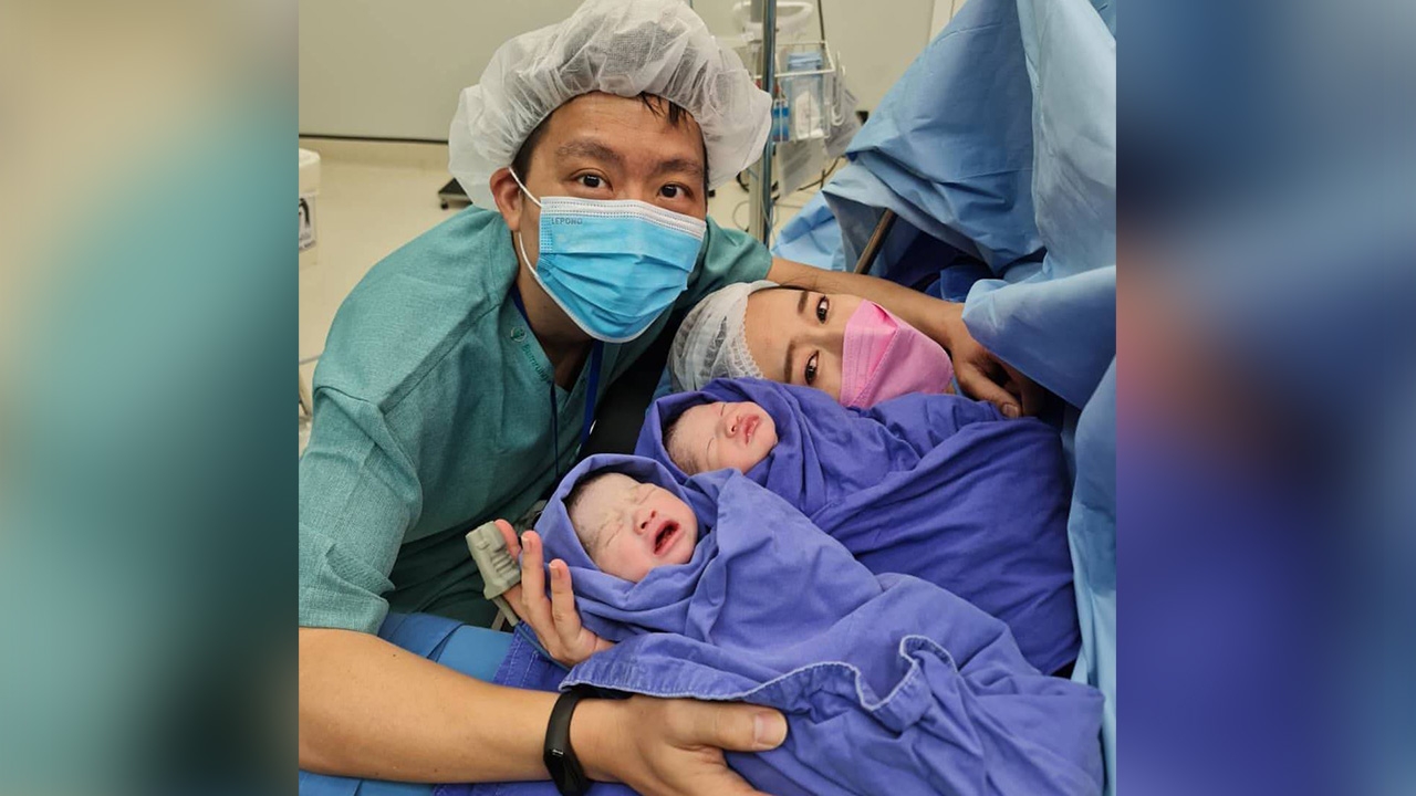 จุ้มจิ้ม วรนันท์ คลอดลูกแฝดแล้ว ภัทร จึงกานต์กุล เผยโฉมทายาทหมื่นล้าน