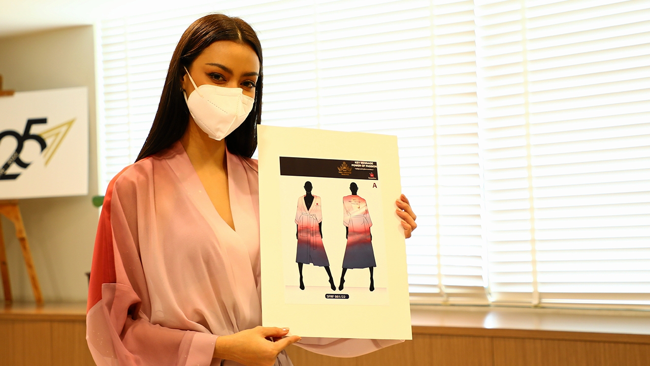 อแมนด้า อวดฝีมือออกแบบชุดว่ายน้ำมิสยูนิเวิร์สไทยแลนด์ 2021