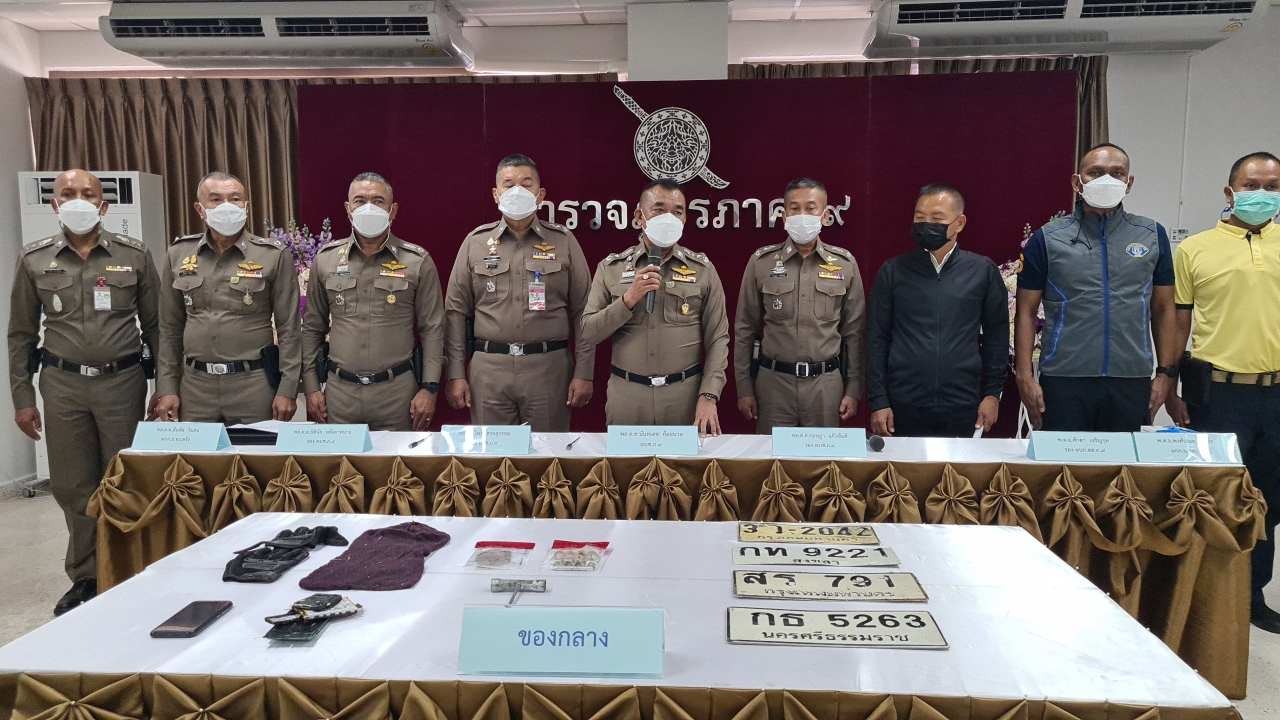 สืบภูธรภาค 9 รวบ 2 สมาชิกแก๊งยิงยกครัวผัวเมียที่ตรัง พบ พ.ต.ท.ร่วมทีมฆ่า