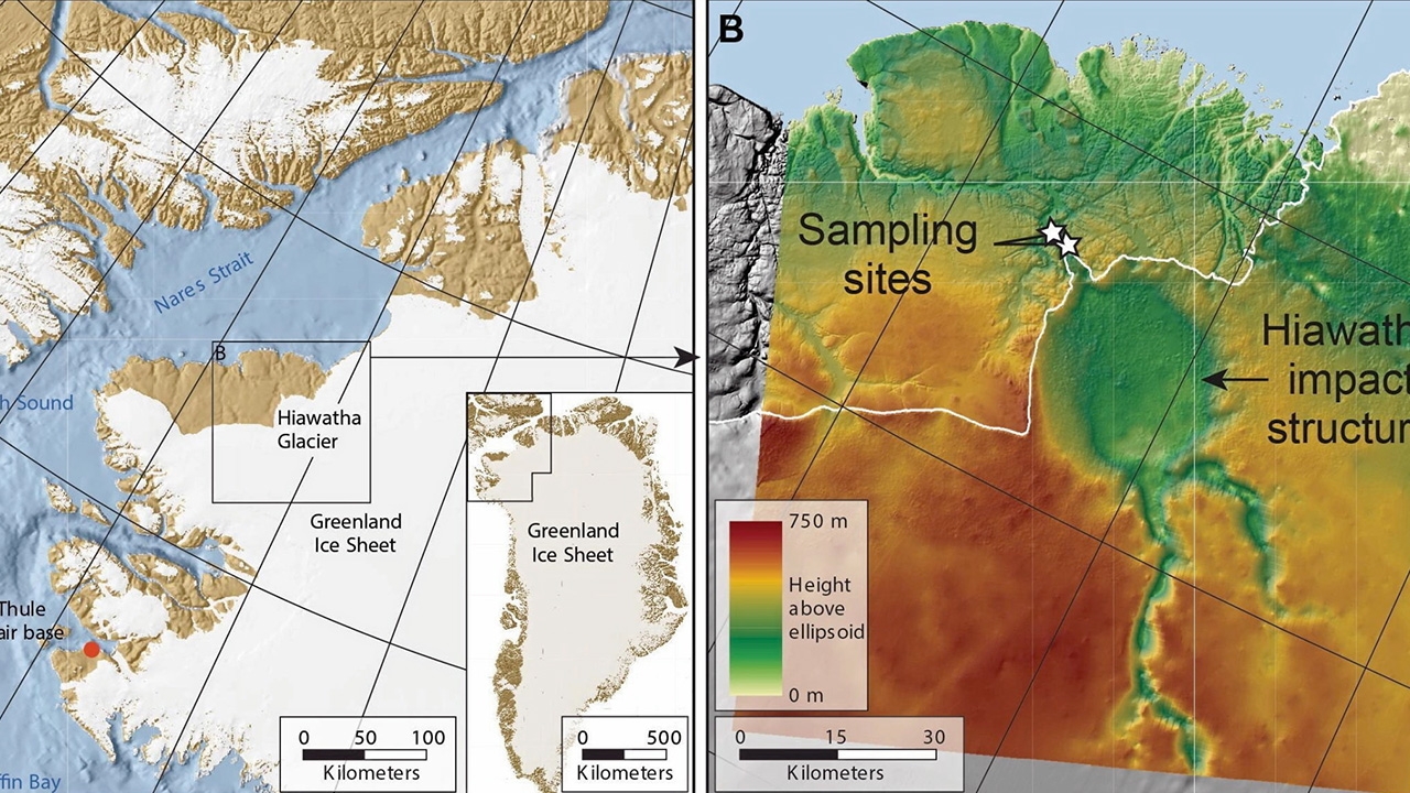 คาดการณ์อายุหลุมอุกกาบาตใหญ่ในกรีนแลนด์