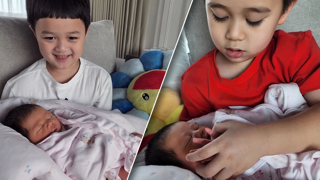 ชมพู่ เผยโมเมนต์น่ารัก 2 พี่ชาย สายฟ้า-พายุ ดูแล น้องแอบิเกล