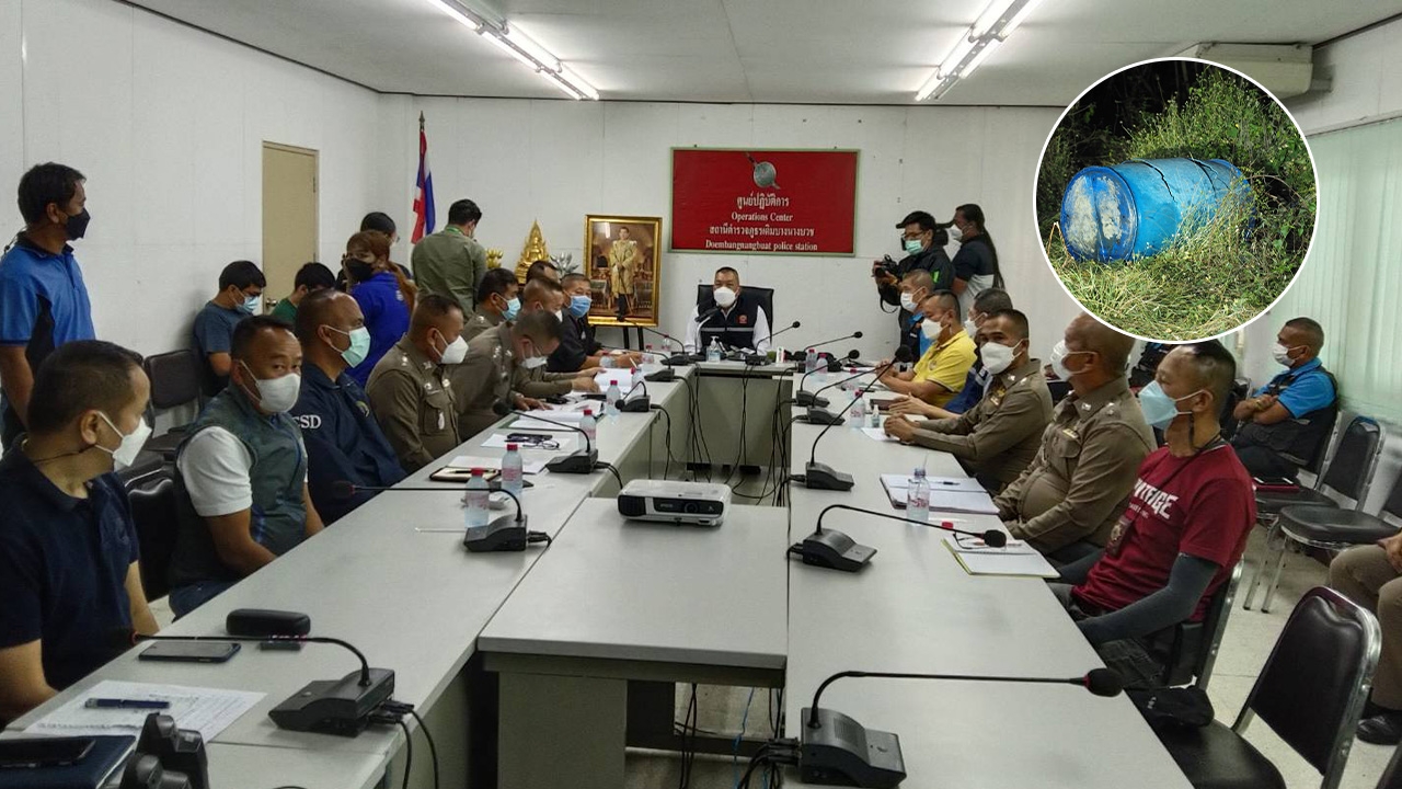 รอง ผบช.ภ.7 เร่งคดีฆ่ายัดถังสุพรรณบุรี พลเมืองดีให้ข้อมูลรถกระบะปริศนา