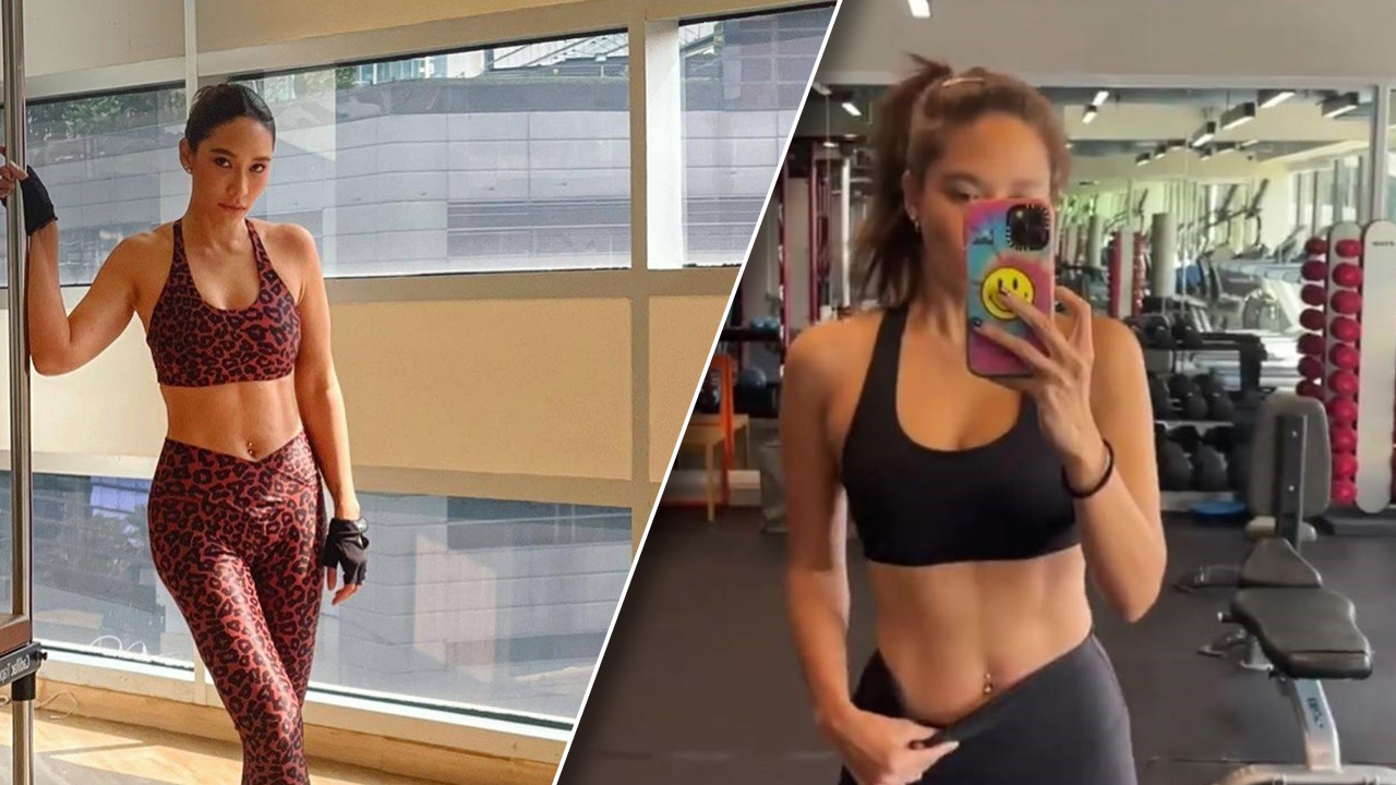 พลอย เฌอมาลย์ อวดหุ่นแซ่บเห็นกล้ามท้องเบาๆ แคปชั่นเด็ดไม่แพ้กัน (คลิป)