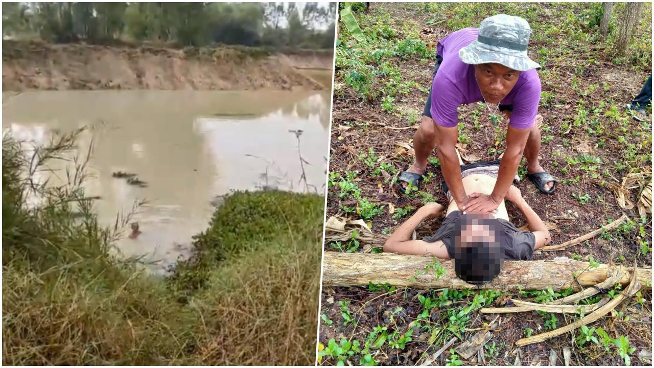 ซีพีอาร์พารอดตาย หนุ่มวัย 43 จมน้ำไม่หายใจ ชาวบ้านช่วยจนกลับฟื้นคืนสติ