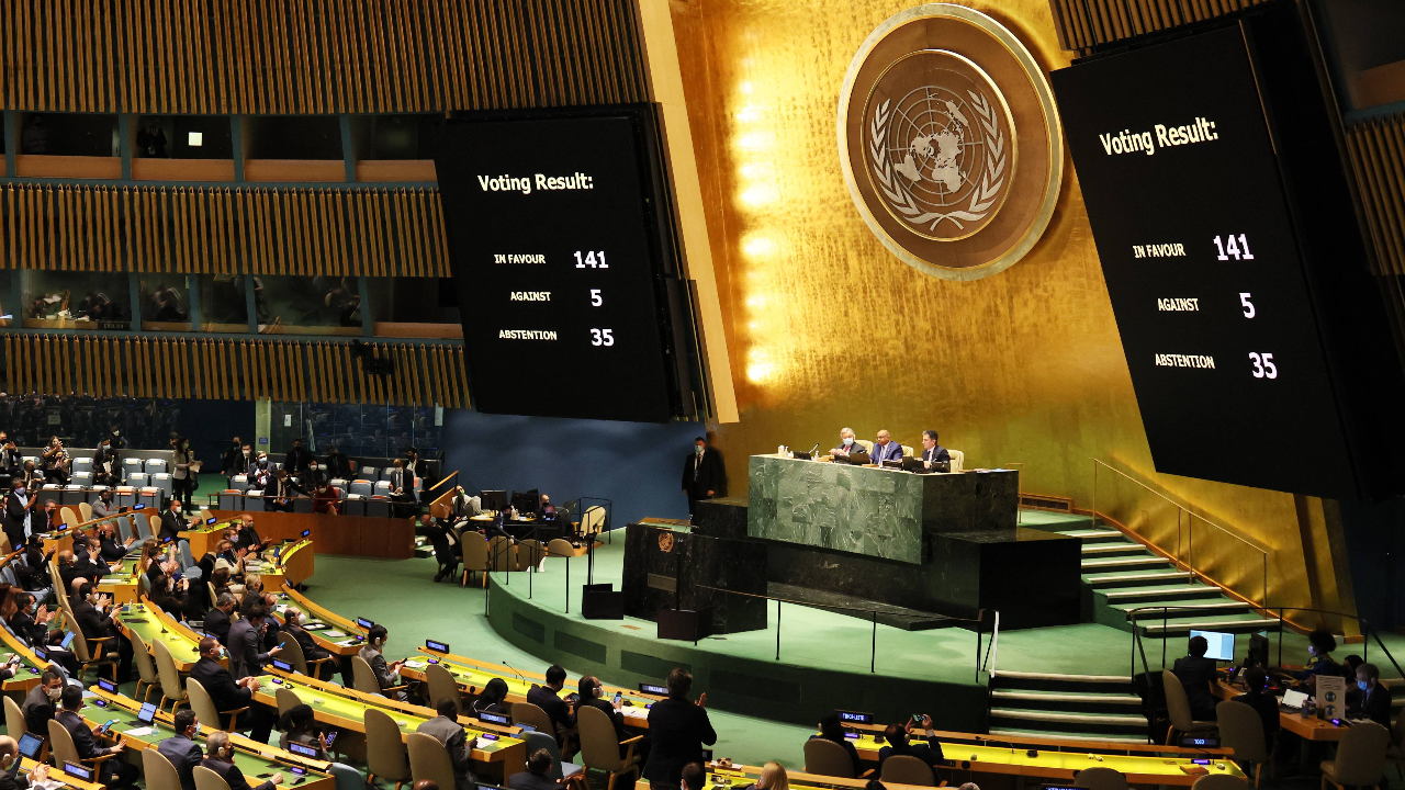 “ไทย” แสดงจุดยืนในที่ประชุม UNGA ลงมติเรียกร้องรัสเซียถอนกำลังจากยูเครน