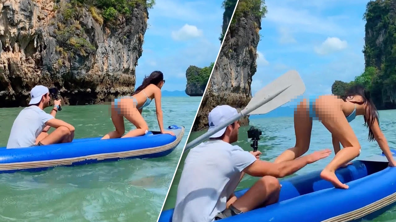 เร่าร้อน ติช่า เต้นบดๆ บนเรือ โดนแฟนด่านั่งนิ่งเลย  