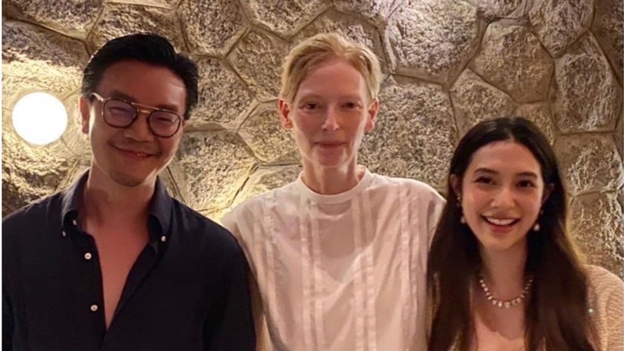 มิว นิษฐา ควงสามี ดินเนอร์หรู กระทบไหล่ดาราฮอลลีวูด ทิลดา สวินตัน (คลิป)