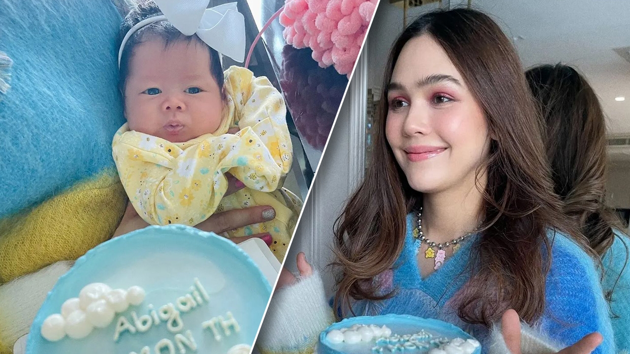 ชมความน่ารัก ชมพู่ อารยา ซื้อเค้กฉลอง น้องแอบิเกล อายุครบ 1 เดือน