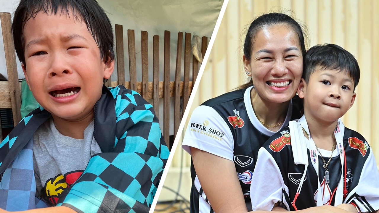 เพื่อชาติ "อำพร" เผยภาพลูกชายร้องไห้ตาม หลังเตรียมลุยศึกเนชันส์ ลีก