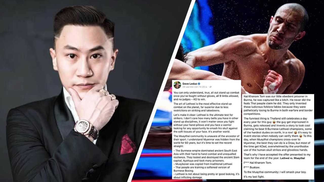 ของขึ้น "เสี่ยโบ๊ท" แปลโพสต์แชมป์มวยพม่า ดูถูกมวยไทย แถมด่านายขนมต้ม-บัวขาว