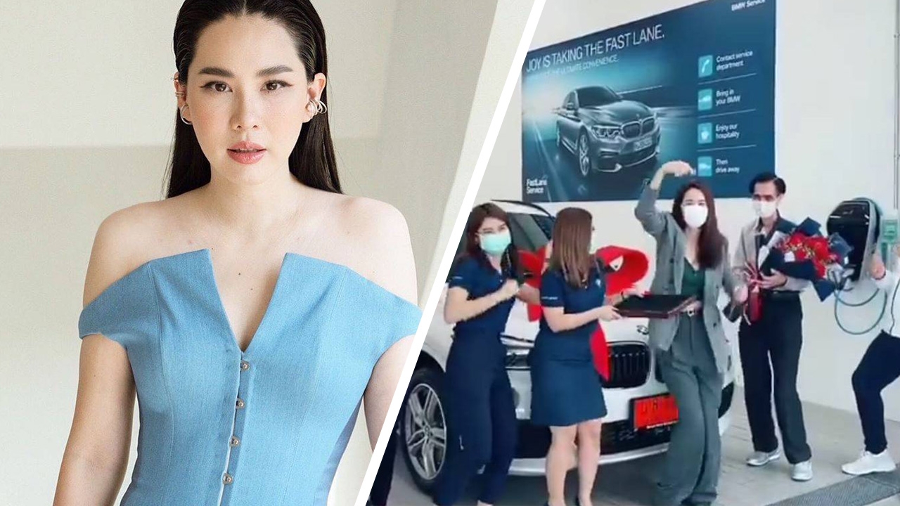 มิติใหม่รับรถป้ายแดง นุ้ย สุจิรา โชว์สเตปแดนซ์ฮาๆ พ่อเต้นตามด้วย (คลิป)