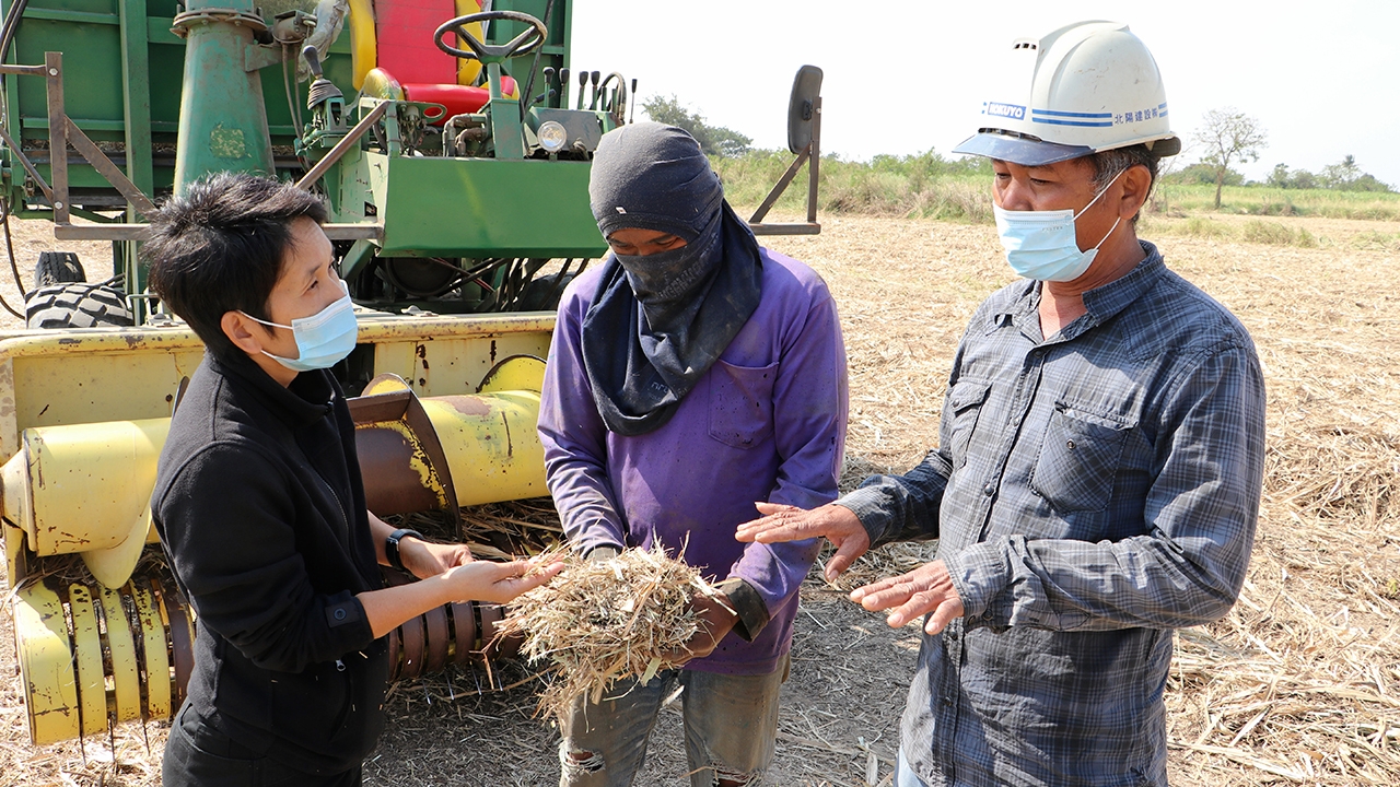 ประดิษฐ์รถสับใบอ้อยลดการเผา