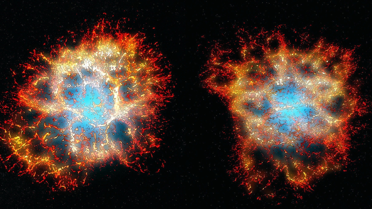 ค้นพบรูปหัวเส้นใยก๊าซที่ใจกลางเนบิวลาปู