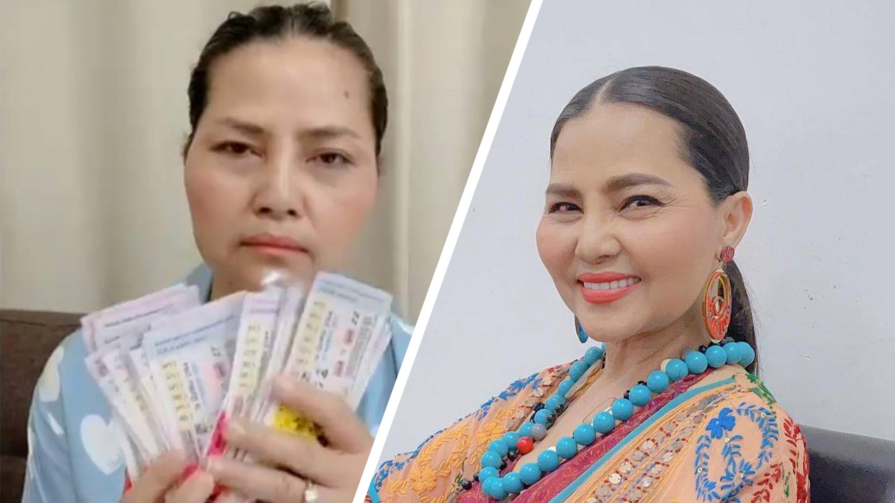 สุนารี โพสต์คลิปโชว์เลขเด็ดลอตเตอรี่ปึกใหญ่ ลั่นงวดนี้วันเกิดสุนขอนะ