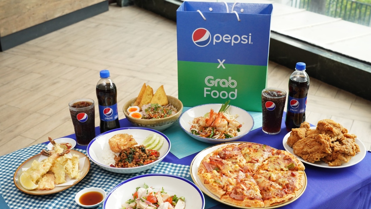 เป๊ปซี่ จับมือแกร็บฟู้ด จัดแคมเปญ GrabFood x Pepsi กระตุ้นยอดขาย