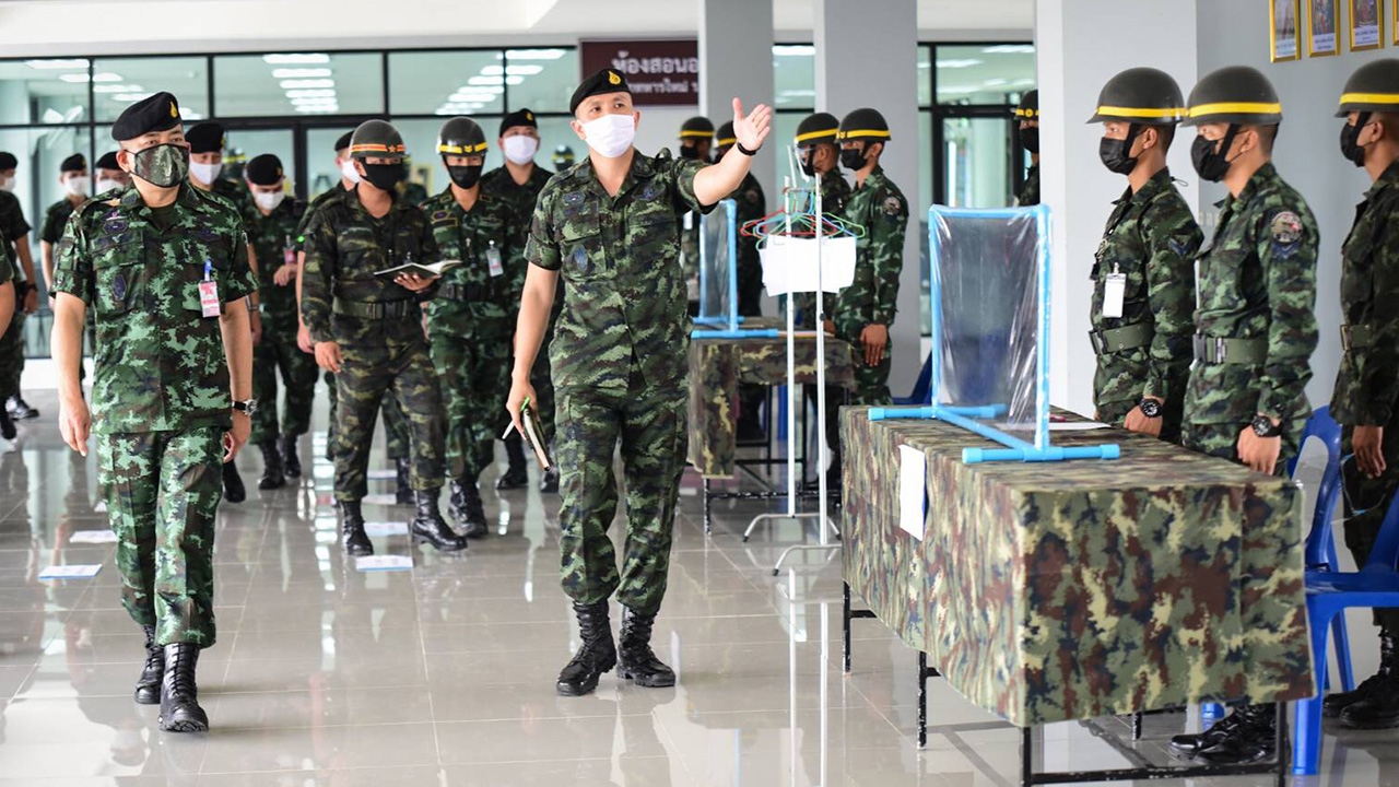 พล.ร.11 ตรวจความพร้อมรับทหารใหม่ ผลัด 1/64 ตามมาตรการป้องกันโควิด