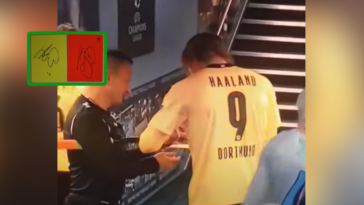ลายเซ็น "ฮาแลนด์" เป็นเหตุ ไลน์แมนใจบุญชาวโรมาเนียโดนแบนแล้ว