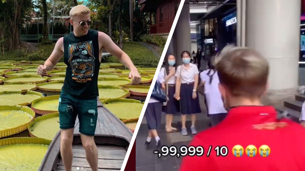 (ชมคลิป) ดาวติ๊กต๊อกชาวอังกฤษชวนคนไทยเตะบอล แต่เจอกลุ่มนักเรียนแก๊งนี้เข้าไปถึงกับเหวอ