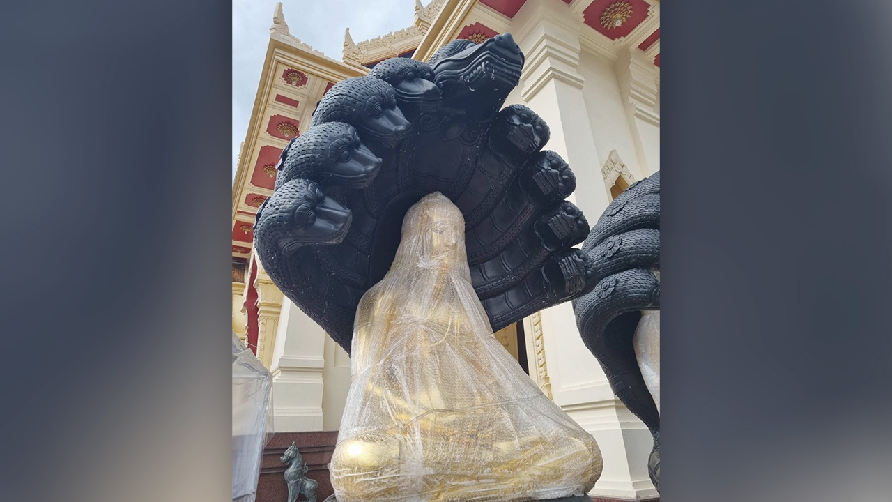 อัญเชิญ พระพุทธมหานวนาคปฏิมากร ปางนาคปรก 9 เศียร ประดิษฐาน สำนักปลัด สธ.