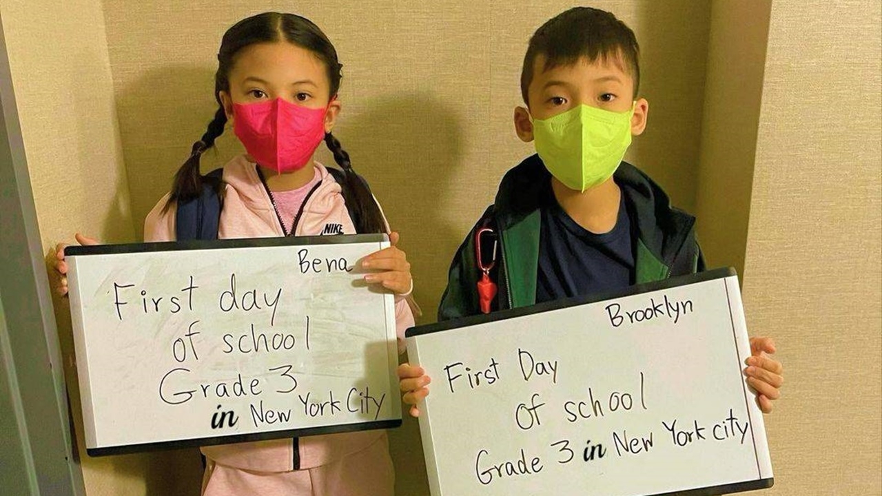 นานา-เวย์ โพสต์ภาพส่งลูกเรียนที่นิวยอร์ก คนสงสัยย้ายไปถาวรหรือเปล่า