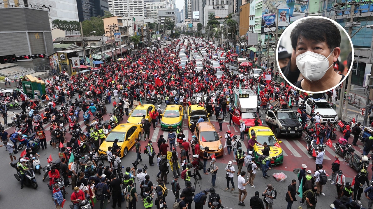 "คาร์ม็อบ" ขับรถยนต์ชนรถถัง "สมบัติ" ชี้ 19 ก.ย. ประตูสู่ 15 ปี รัฐประหาร 