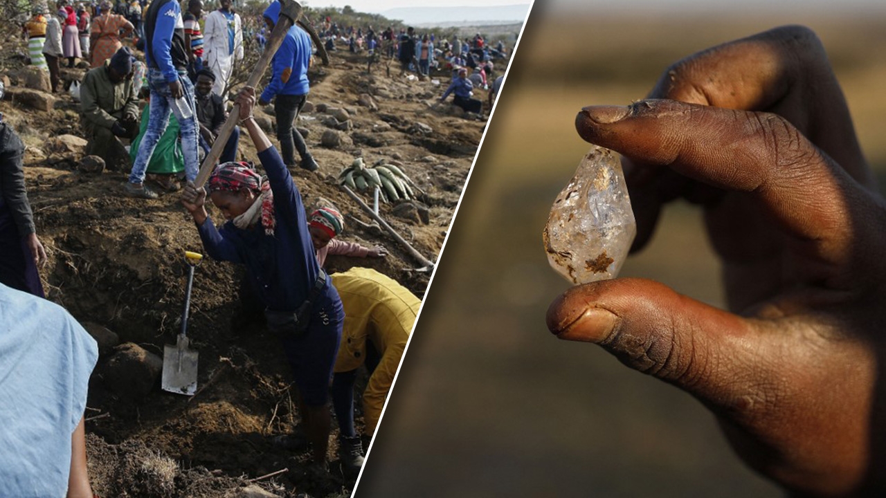 ชาวแอฟริกาใต้ "ตื่นเพชร" แห่ขุดหินปริศนา เชื่อว่ามีมูลค่ามหาศาล