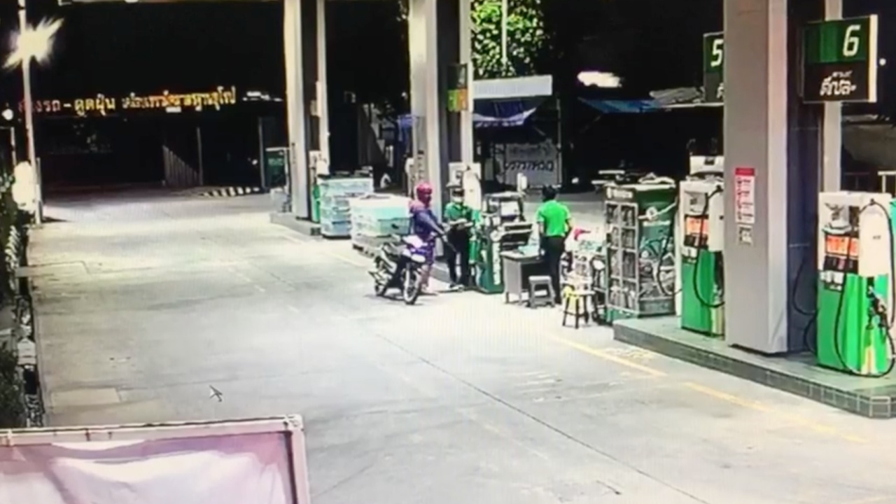 จับแล้วโจรสปาร์ตา จี้ชิงเงินปั๊มน้ำมันย่านบางบอน ที่แท้พนักงานสมรู้ร่วมคิด