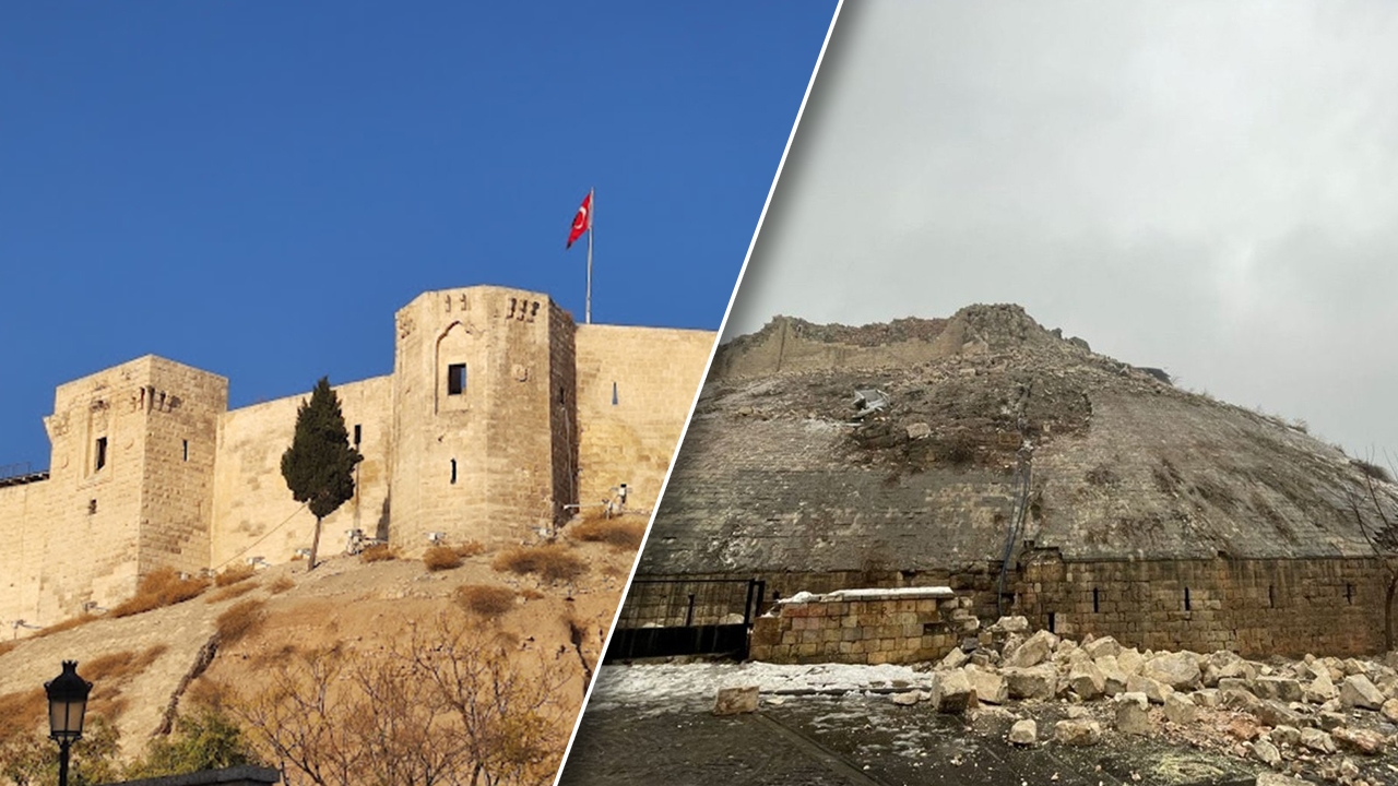 เผยภาพก่อนหลังปราสาทยุคโรมันในตุรกี เก่าแก่กว่า 2,000 ปีพังถล่มจากแผ่นดินไหว