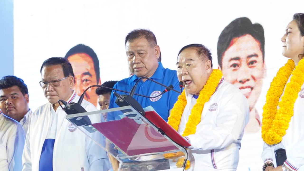 แห่ฟัง “บิ๊กป้อม” ปราศรัย 2 หมื่นคน ลั่น คัดเกรดเอมาให้เมืองกาญจน์แล้ว