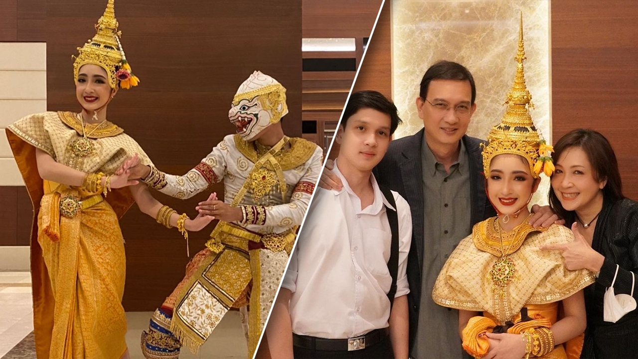 น้องเนย ลูกสาว กวาง-น็อต โชว์แสดงโขน สวยงามอ่อนช้อยมาก (คลิป)