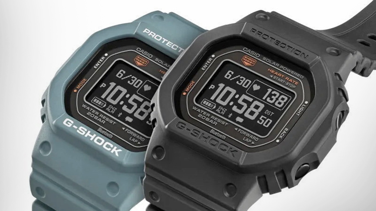 “Casio G-Shock DWH5600: A 40th Anniversary Watch with Heart Rate Monitor and Activity Tracking Sensors”