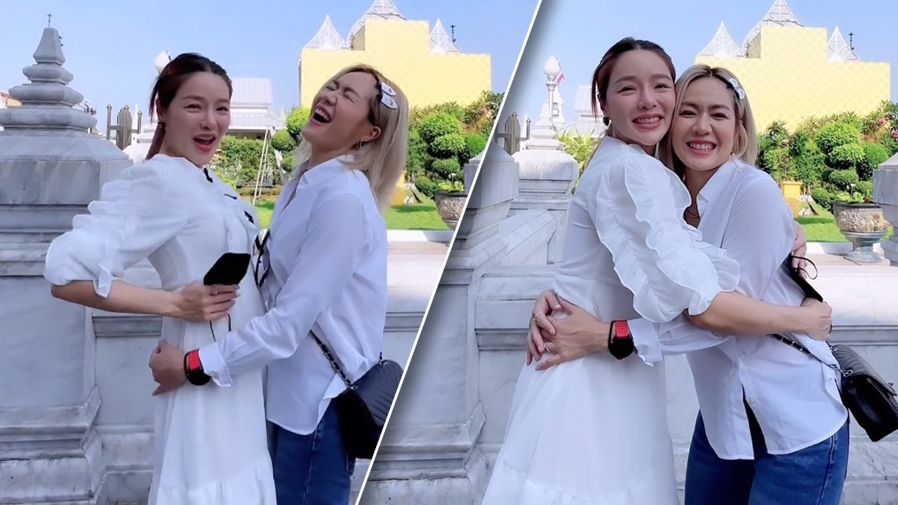 นิว นภัสสร เอาท้องชน แอร์ ภัณฑิลา ตามความเชื่อ หวังจะมีลูกคนแรก (คลิป)