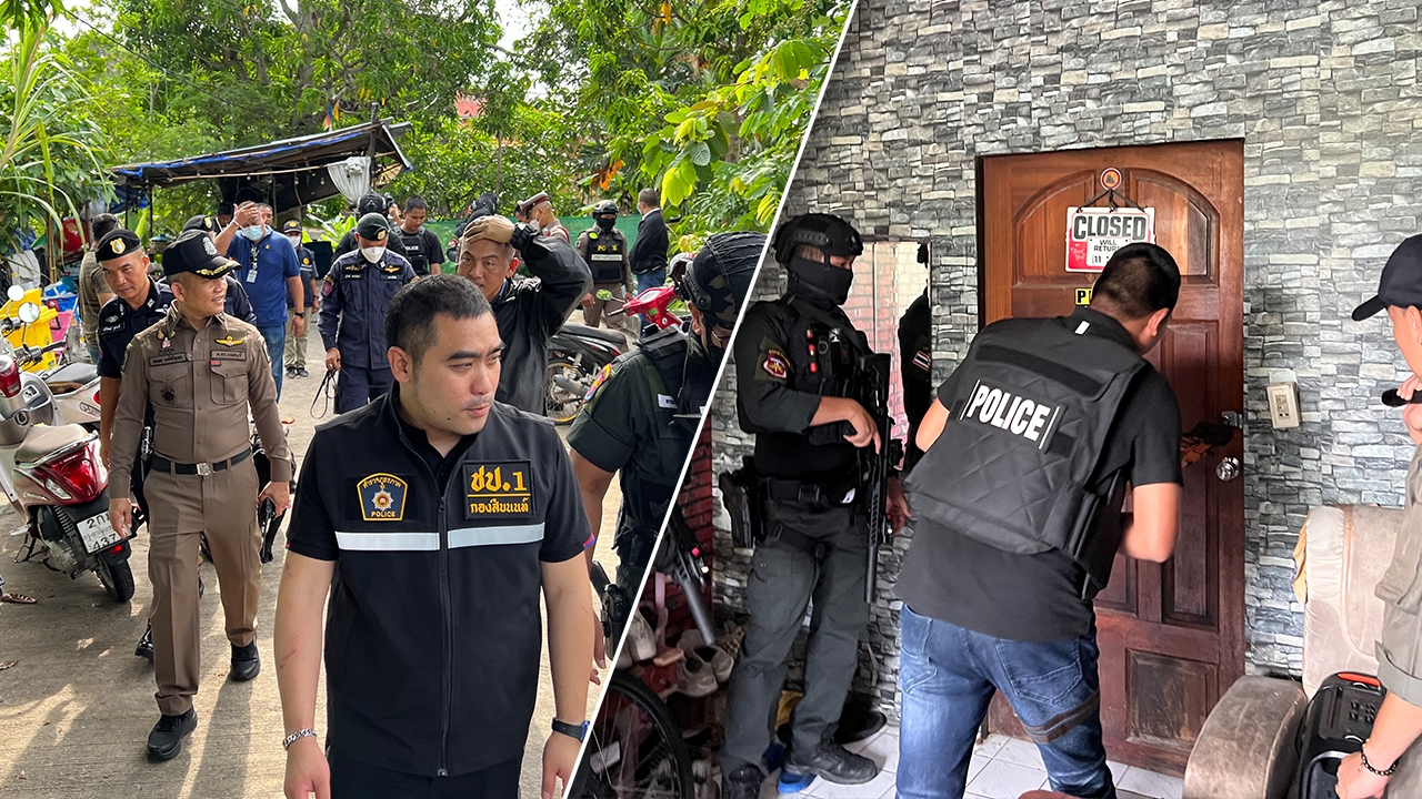 ตำรวจนับร้อยบุกค้นบ้านเป้าหมายศึกดวลปืนสนั่นเมืองนนท์ ออกหมายจับ 8 คน