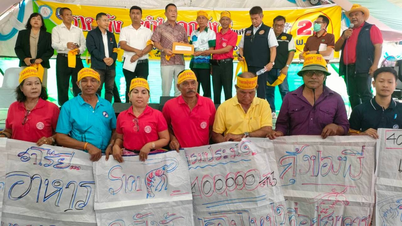 เกษตรกรผู้เลี้ยงกุ้งใต้ รวมตัวร้องรัฐแก้ราคาตกต่ำใน 15 วัน ขู่ยกระดับการชุมนุม